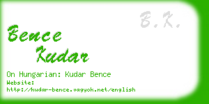 bence kudar business card